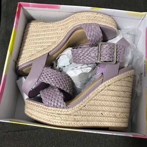 Lilac Jute Wedges